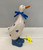 (x16)(£4.65ea) Large Ceramic Polka Dot Duck 19cm - Navy Hearts