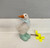 (x48)(£1.66ea) Small Ceramic Polka Dot Duck 10cm - Teal Dots