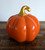 (x12)(£5.50ea) Large Ceramic Pumpkin With Gold Stalk 14cm - Orange