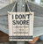 (x48)(£1.32ea) I Don't Snore Wooden Plaque / Sign - 18.5x16cm