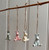 (x72)(£0.75ea) 4 asst Ceramic Bunny Mini Hanger 4cm