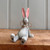 (x36)(£1.66ea) Laidback Resin Rabbit Figurine 12cm - Grey
