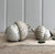 (x64)(£1.16ea) DUE AUGUST - Ceramic Acorn Ornament with Reactive White Glaze - Small 7cm