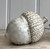 (x36)(£1.90ea) DUE AUGUST - Ceramic Acorn Ornament with Reactive White Glaze - Large 11cm