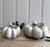 (x16)(£2.48ea) DUE AUGUST - Small Ceramic Pumpkin Ornament with Reactive White Glaze - 10cm