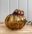 (x12)(£7.85ea) DUE JULY - Luxury Handblown Glass Pumpkin Ornament - Amber 15cm