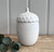 (x24)(£3.55ea) DUE JULY - Ceramic Acorn Wax Burner with Lid 13cm - White