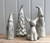 (x32)(£2.25ea) DUE AUGUST - Ceramic Santa Ornament with Reactive White Glaze - 15cm