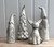 (x16)(£3.35ea) DUE AUGUST - Ceramic Santa Ornament with Reactive White Glaze - 20cm