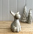 (x24)(£2.25ea) DUE AUGUST - Ceramic Reindeer Ornament with Reactive White Glaze - 13cm
