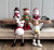 (x24)(£1.80ea) DUE AUGUST - Ceramic Dangly Legged Ornament - Santa