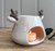 (x24)(£3.25ea) DUE AUGUST - Festive Friends Ceramic Wax Burner 13cm - Rudolph Reindeer