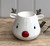 (x24)(£3.25ea) DUE AUGUST - Festive Friends Ceramic Wax Burner 13cm - Rudolph Reindeer