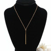 Soul Alignment Necklace for Men & Women, Minimalist Vertical Bar Pendant Necklace, Gold Fashion Jewelry