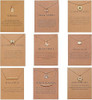 Stylish 9Pcs Gold Plated Necklace Set for Women,Simple Wings Butterfly Pendant Collarbone Necklace,Striking Friendship Birthday Festival Jewelry Gifts