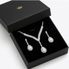 Rhinestone Claw Chain Jewelry Set for Women, Crystal Necklace and Earrings Set, Elegant Fashion Jewelry Gift