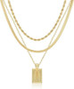 Layered Gold Silver Necklaces for Women, Stackable Stack 14K Real Gold Plated Silver Chain Necklace Diamond Circle CZ Layering Pendant Necklaces Trendy Gold Jewelry Set Gifts
