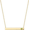 14K Gold Plated Crystal Birthstone Bar Necklace | Dainty Necklace | Gold Necklaces for Women