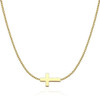 Cross Necklace for Women 14K Gold Silver Plated Dainty Small Cross Pendant Choker Simple Trendy Cute Cross Charm Chain Necklace Easter Basket Stuffers Baptism Religious Faith Jewelry Gift