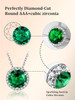 Sparkling 925 Sterling Silver Birthstone Necklaces for Women, Created Heart/Round/Teardrop/Square Crystal Solitaire Pendant Diamond Necklace, Great Birthday/Anniversary/Wedding Gifts