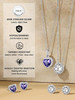 Sparkling 925 Sterling Silver Birthstone Necklaces for Women, Created Heart/Round/Teardrop/Square Crystal Solitaire Pendant Diamond Necklace, Great Birthday/Anniversary/Wedding Gifts