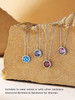 Sparkling 925 Sterling Silver Birthstone Necklaces for Women, Created Heart/Round/Teardrop/Square Crystal Solitaire Pendant Diamond Necklace, Great Birthday/Anniversary/Wedding Gifts