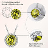 Sparkling 925 Sterling Silver Birthstone Necklaces for Women, Created Heart/Round/Teardrop/Square Crystal Solitaire Pendant Diamond Necklace, Great Birthday/Anniversary/Wedding Gifts