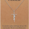 Faith Cross Pendant Necklace for Women Religious Christian Jewelry Mother's Day Gifts for Women