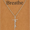 Faith Cross Pendant Necklace for Women Religious Christian Jewelry Mother's Day Gifts for Women