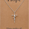 Faith Cross Pendant Necklace for Women Religious Christian Jewelry Mother's Day Gifts for Women