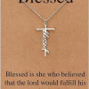 Faith Cross Pendant Necklace for Women Religious Christian Jewelry Mother's Day Gifts for Women