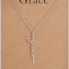 Faith Cross Pendant Necklace for Women Religious Christian Jewelry Mother's Day Gifts for Women