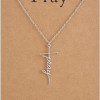 Faith Cross Pendant Necklace for Women Religious Christian Jewelry Mother's Day Gifts for Women