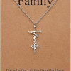 Faith Cross Pendant Necklace for Women Religious Christian Jewelry Mother's Day Gifts for Women