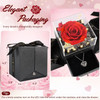 Preserved Real Rose Gift Box with Heart Necklace, Romantic Gifts for Wife, Mom, Girlfriend, Women, I Love You Eternal Flowers Rose Gift Set for Mother's Day, Anniversary