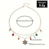 Fashionable Bell Snow Necklace Double Layer Clavicle Chain Women's Festival Accessories Perfect Gift for Birthday