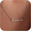 Mama Necklaces for Women, Gifts for Mother, 14K Gold Plated Dainty Necklace Non Tarnish Jewelry, Gifts for New Mom