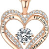 18K Rose Gold Necklaces for Women Birthday Gifts for Women Jewelry for Women Birthday Gifts for Wife Girlfriend Daughter Wife Birthday Gifts for Anniversary Mothers Day Christmas Valentines Gifts