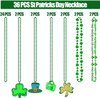 St Patricks Day Necklace Shamrock Necklace Bulk St Patricks Day Accessories for Women Green Beads St Pattys Accessories Decorations Party Favor