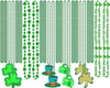St Patricks Day Necklace Shamrock Necklace Bulk St Patricks Day Accessories for Women Green Beads St Pattys Accessories Decorations Party Favor