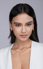 Time Interlaced - A fashionable and popular jewelry necklace pendant set, featuring Monnes stone, made of 925 silver and plated with platinum diamonds