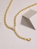 Time Interlaced - A fashionable and popular jewelry necklace pendant set, featuring Monnes stone, made of 925 silver and plated with platinum diamonds