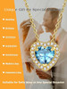 Sparkling 925 Sterling Silver Birthstone Necklaces for Women, Created Heart/Round/Teardrop/Square Crystal Solitaire Pendant Diamond Necklace, Great Birthday/Anniversary/Wedding Gifts