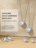 Sparkling 925 Sterling Silver Birthstone Necklaces for Women, Created Heart/Round/Teardrop/Square Crystal Solitaire Pendant Diamond Necklace, Great Birthday/Anniversary/Wedding Gifts