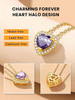 Sparkling 925 Sterling Silver Birthstone Necklaces for Women, Created Heart/Round/Teardrop/Square Crystal Solitaire Pendant Diamond Necklace, Great Birthday/Anniversary/Wedding Gifts