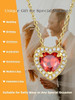 Sparkling 925 Sterling Silver Birthstone Necklaces for Women, Created Heart/Round/Teardrop/Square Crystal Solitaire Pendant Diamond Necklace, Great Birthday/Anniversary/Wedding Gifts