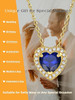 Sparkling 925 Sterling Silver Birthstone Necklaces for Women, Created Heart/Round/Teardrop/Square Crystal Solitaire Pendant Diamond Necklace, Great Birthday/Anniversary/Wedding Gifts