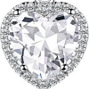 Sparkling 925 Sterling Silver Birthstone Necklaces for Women, Created Heart/Round/Teardrop/Square Crystal Solitaire Pendant Diamond Necklace, Great Birthday/Anniversary/Wedding Gifts