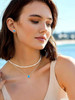 Sparkling 925 Sterling Silver Birthstone Necklaces for Women, Created Heart/Round/Teardrop/Square Crystal Solitaire Pendant Diamond Necklace, Great Birthday/Anniversary/Wedding Gifts