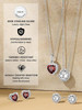 Sparkling 925 Sterling Silver Birthstone Necklaces for Women, Created Heart/Round/Teardrop/Square Crystal Solitaire Pendant Diamond Necklace, Great Birthday/Anniversary/Wedding Gifts